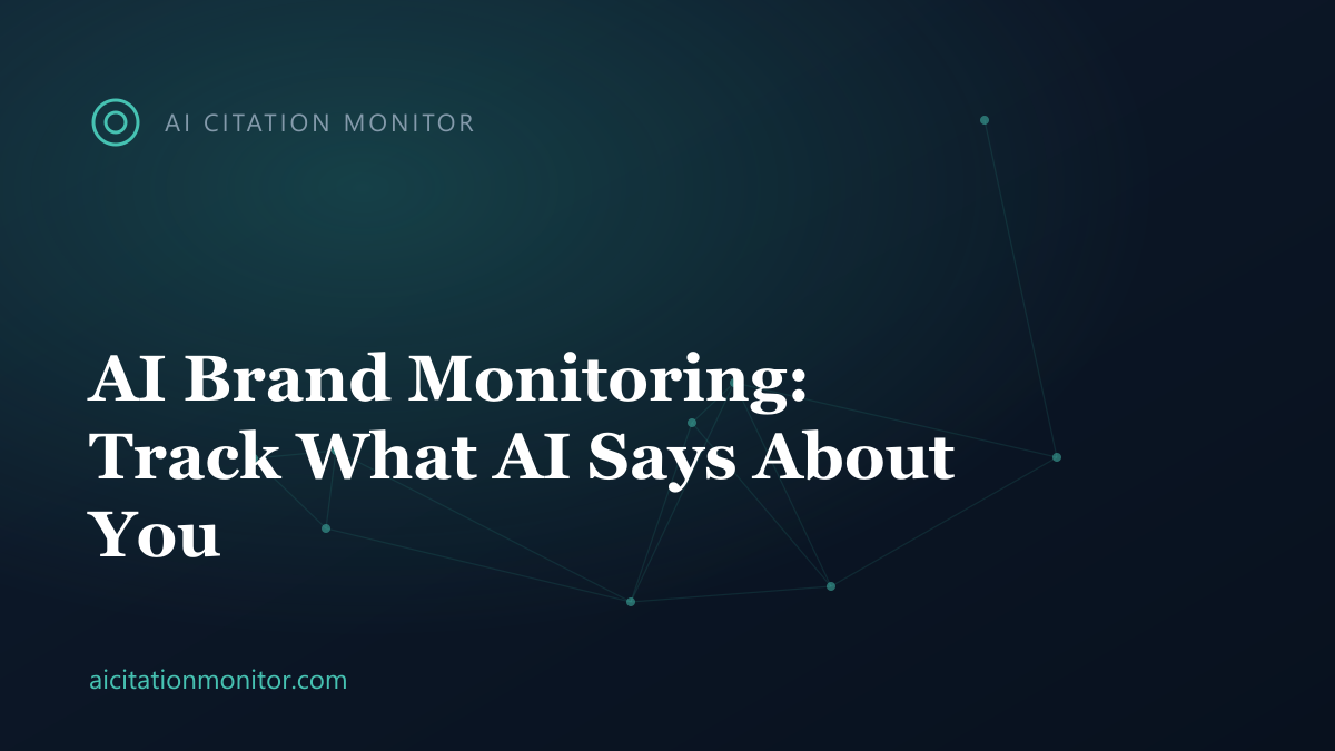 AI brand monitoring dashboard tracking mentions and accuracy across AI engines