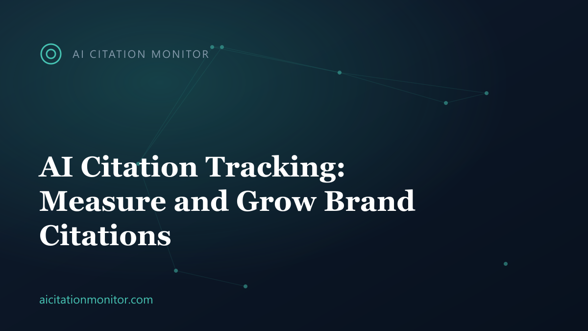 AI citation tracking dashboard showing brand citations across ChatGPT, Perplexity, and Google AI Overviews