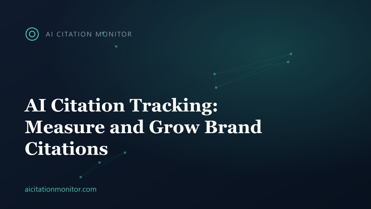 Competitor share-of-voice chart for AI citation tracking across AI engines