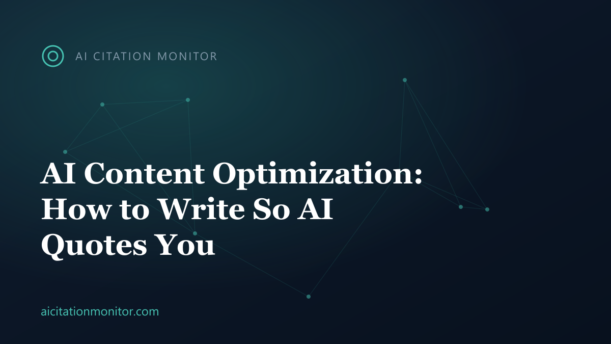 Content structured into quotable chunks that AI engines lift into answers
