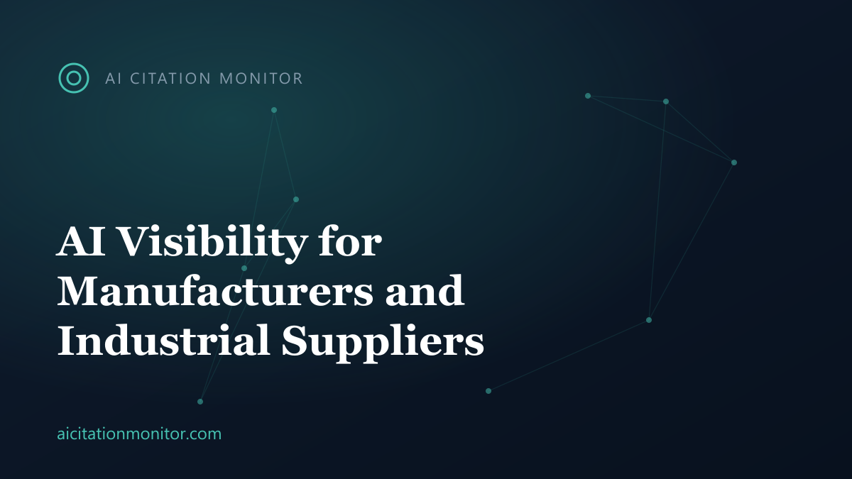 B2B buyer asking AI to source and shortlist manufacturers and suppliers