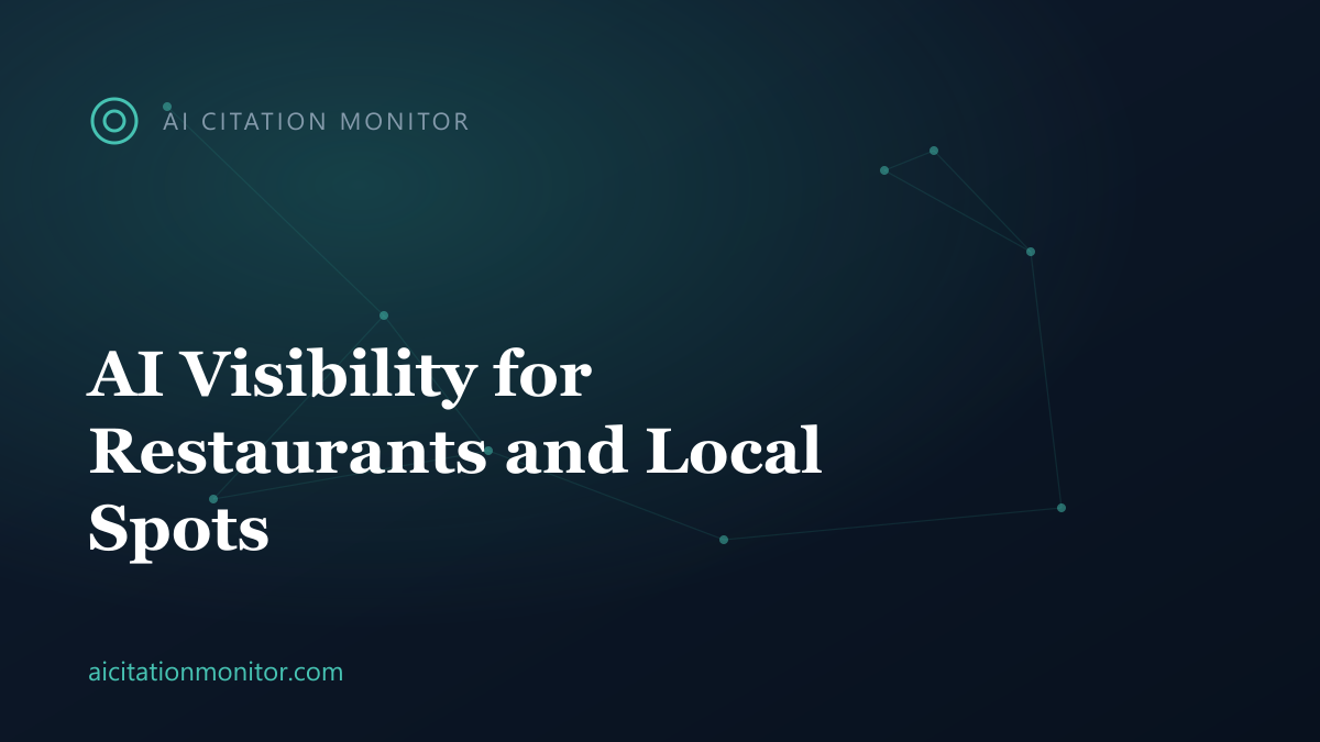 Diner asking AI for restaurant recommendations with a short cited shortlist