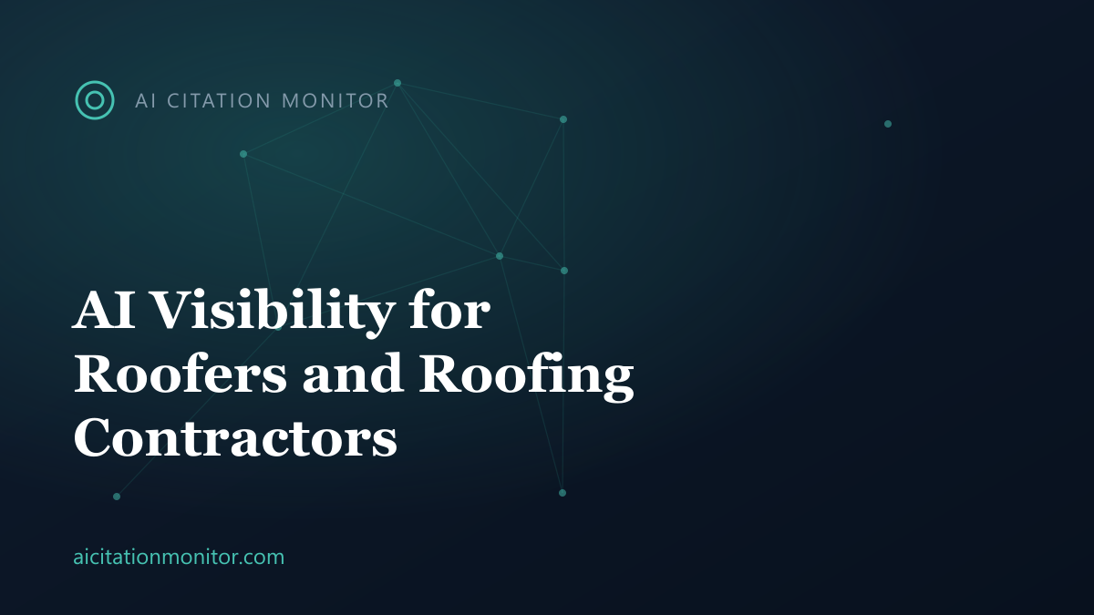 Homeowner asking AI for the best local roofing contractor with cited recommendations