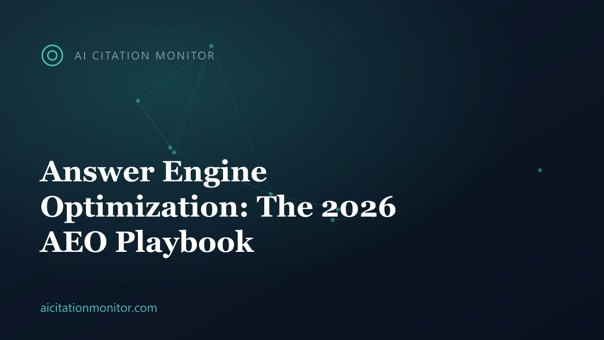Answer engine optimization dashboard showing AI Overviews, ChatGPT, Perplexity and Gemini answer inclusion
