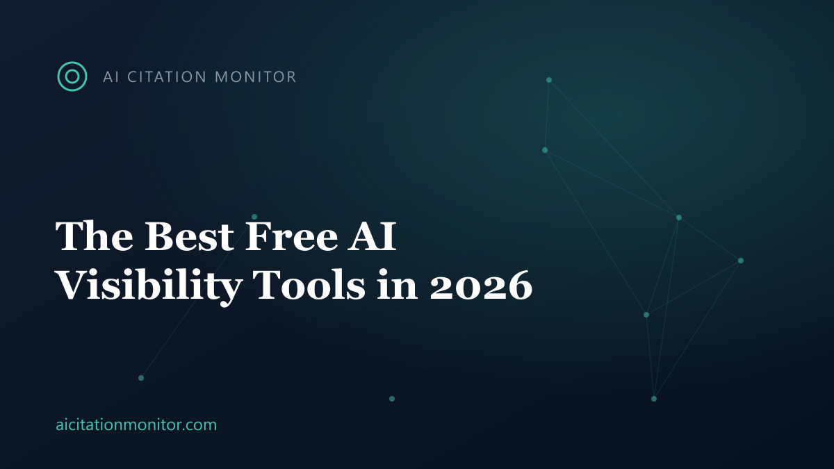 Roundup of free tools to check AI visibility, free tiers and what each one does