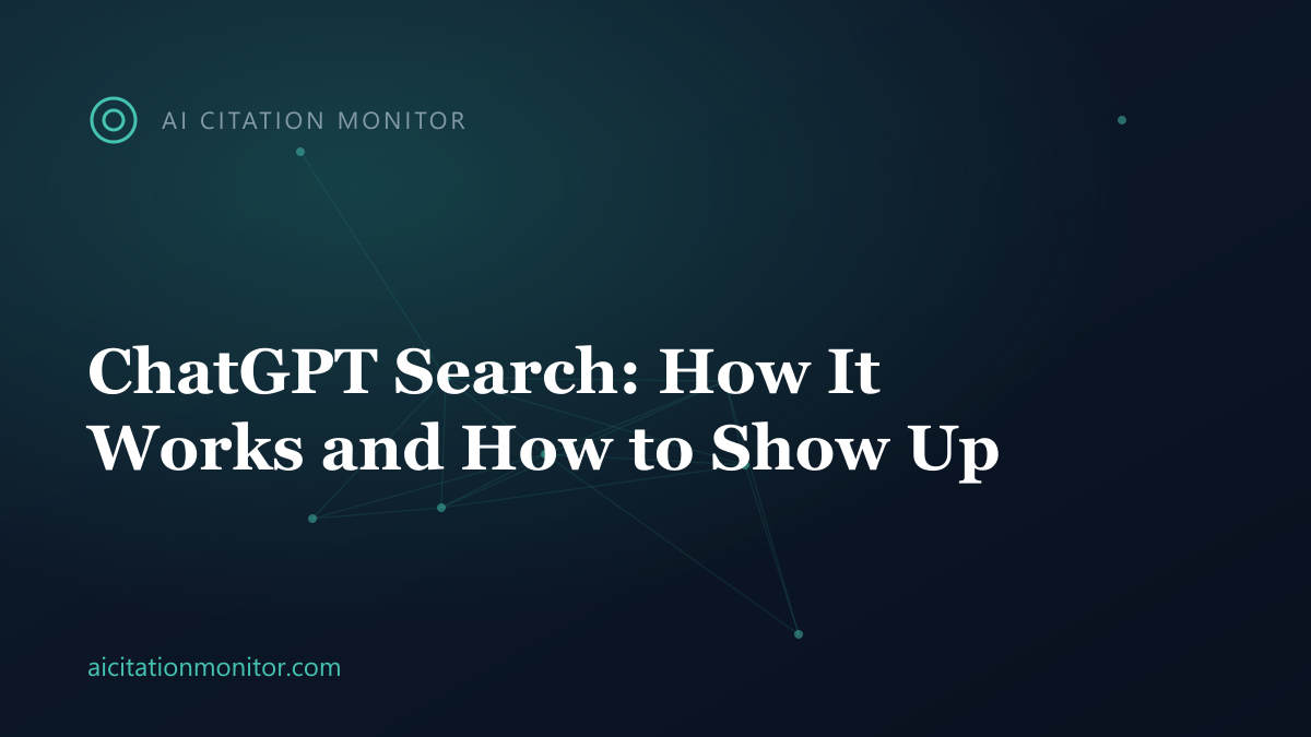 How ChatGPT Search works: model, search providers, and cited sources panel