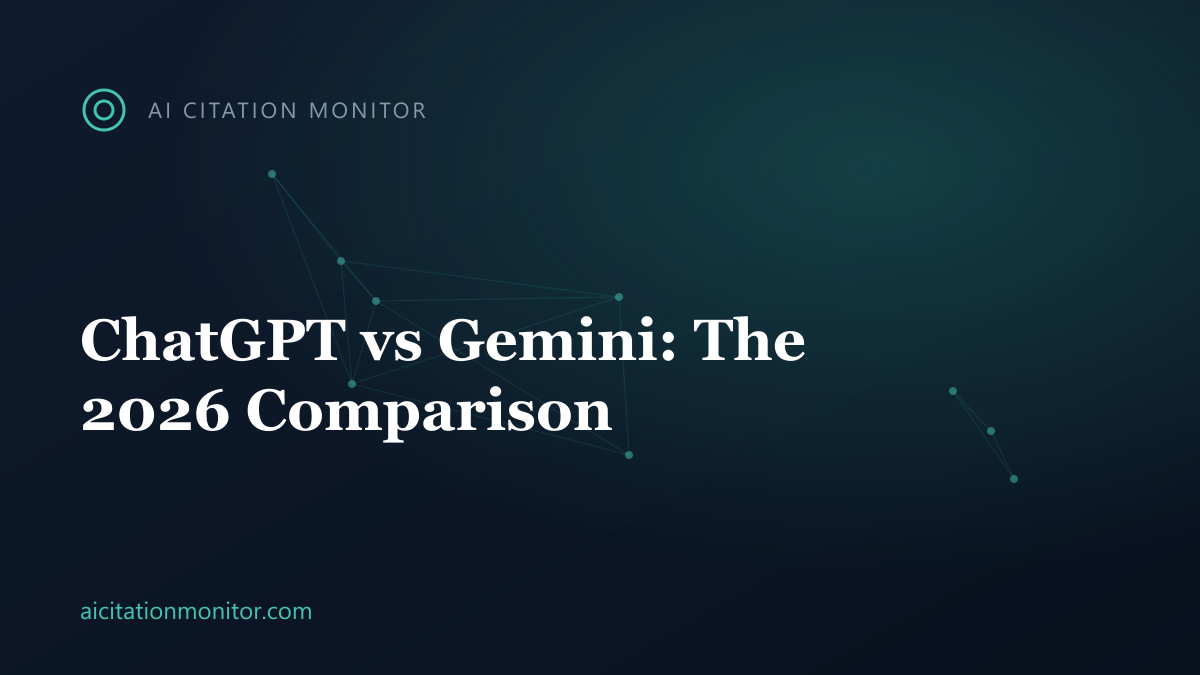 Table comparing ChatGPT and Gemini on users, search grounding, and citation behavior