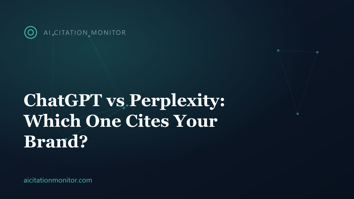 ChatGPT versus Perplexity comparison showing citation behavior and user counts
