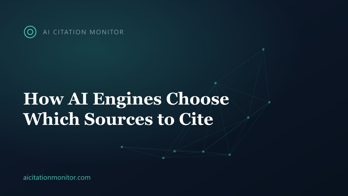 Pipeline showing how an AI engine retrieves, ranks, and cites web sources