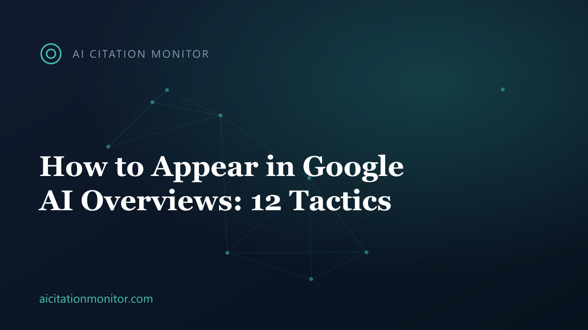 Atomic Answer framework for getting cited in Google AI Overviews