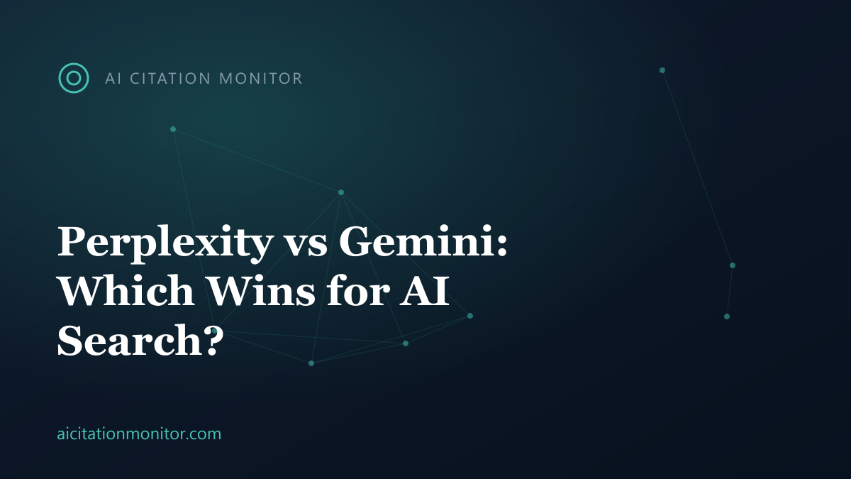 Perplexity vs Gemini comparison for citations, sources, and AI search in 2026