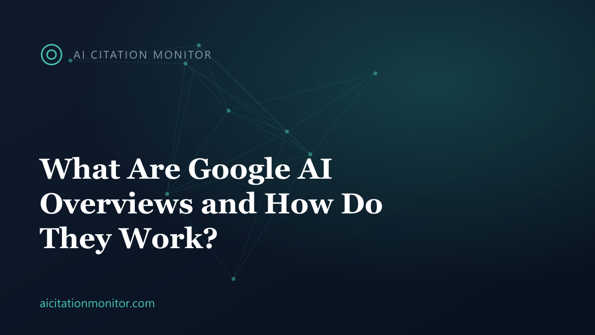 Anatomy of a Google AI Overview showing the summary and the cited source links
