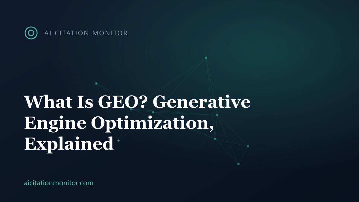Side by side of SEO ranking a link versus GEO earning a citation inside an AI answer
